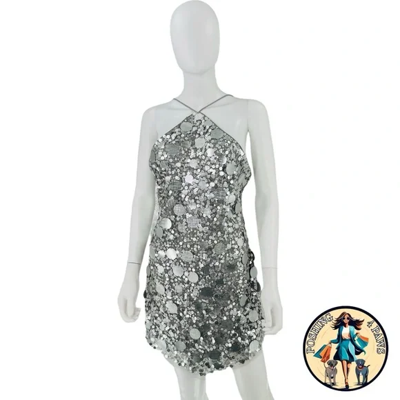 quinn embellished mini dress in silver lovers and friends Lovers and Friends Quinn Embellished Mini Dress in Sherbet Sequin Multi